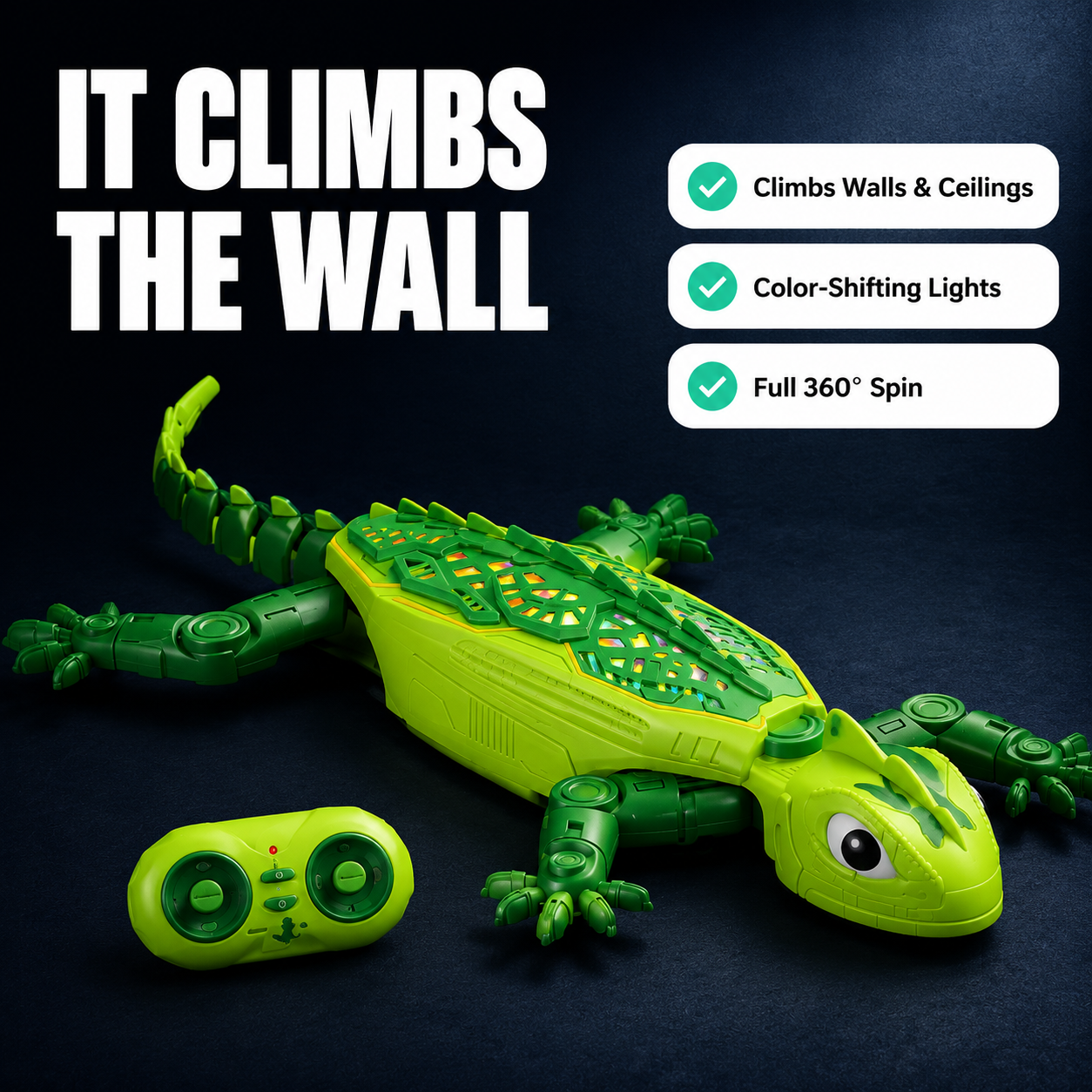 Geckobolt™ Wall-Climbing RC Gecko