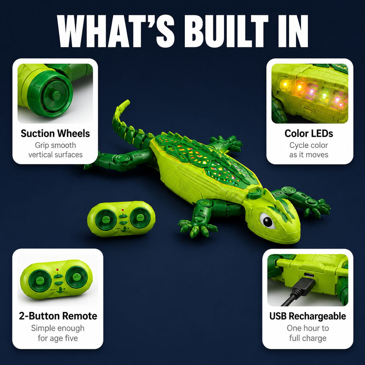Geckobolt™ Wall-Climbing RC Gecko
